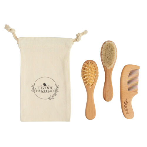 Living Textiles Baby Brush 3 Piece Set